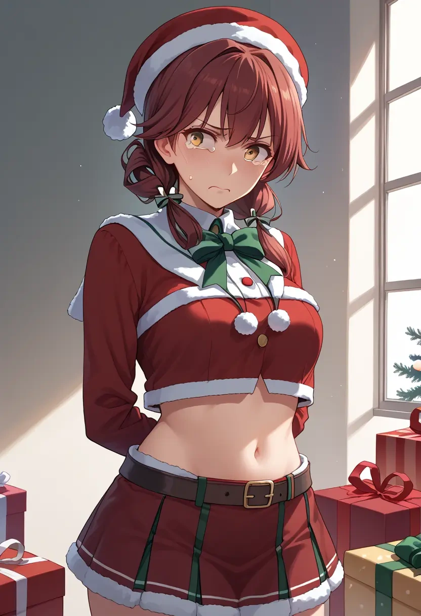 kantai_collection,naganami_(kancolle),Christmas,skirt  - 