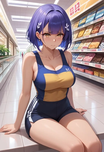 azur_lane,nagato_(azur_lane),athletic,shorts,sexy  - AI generated anime art