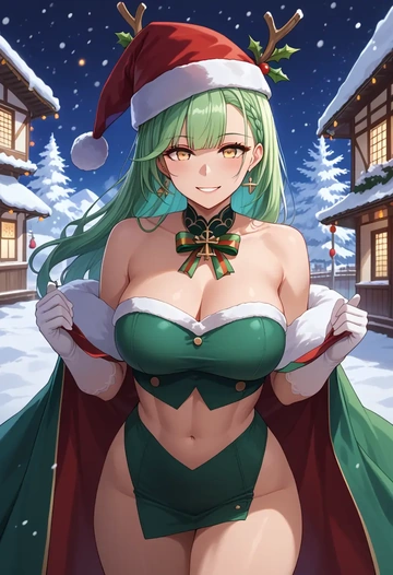 azur_lane,nagato_(azur_lane),Christmas,dress  - AI generated anime art