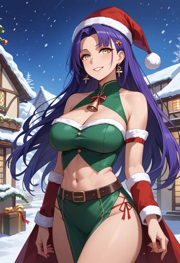 azur_lane,nagato_(azur_lane),Christmas,dress  - AI generated anime art