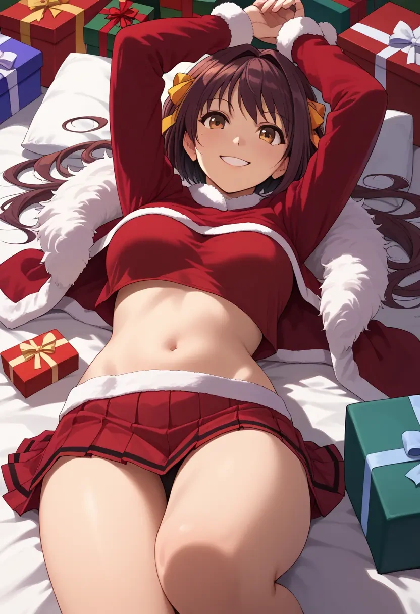 suzumiya_haruhi_no_yuuutsu,nagato_yuki,Christmas,skirt  - 