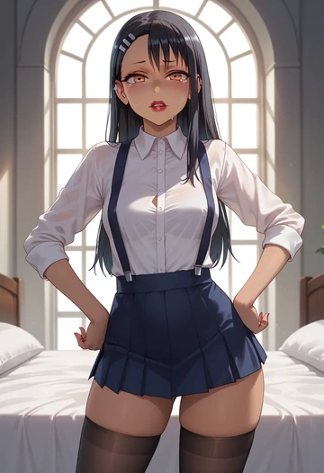 ijiranaide_nagatoro_san,nagatoro_hayase,secretary,stockings  - AI generated anime art