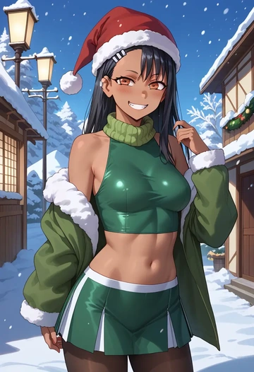 ijiranaide_nagatoro_san,nagatoro_hayase,Christmas,dress  - AI generated anime art