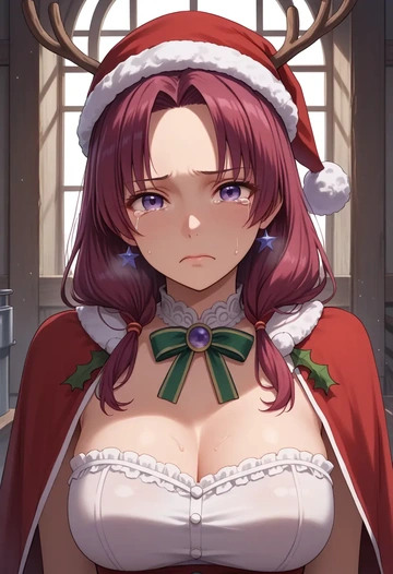 kannagi,nagi_(kannagi),Christmas,red velvet dress  - AI generated anime art