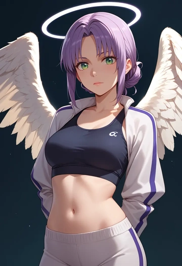 angel_beats,nakamura_yuri,athletic,track suit  - AI generated anime art