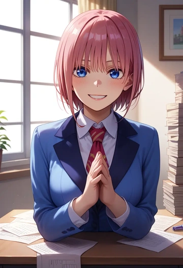 go_toubun_no_hanayome,nakano_ichika,OL  - AI generated anime art