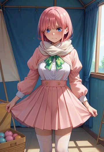 go_toubun_no_hanayome,nakano_ichika,spring,student uniform,blouse  - AI generated anime art