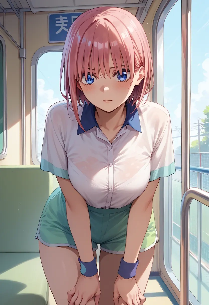 go_toubun_no_hanayome,nakano_ichika,tennis polo,skort  - 