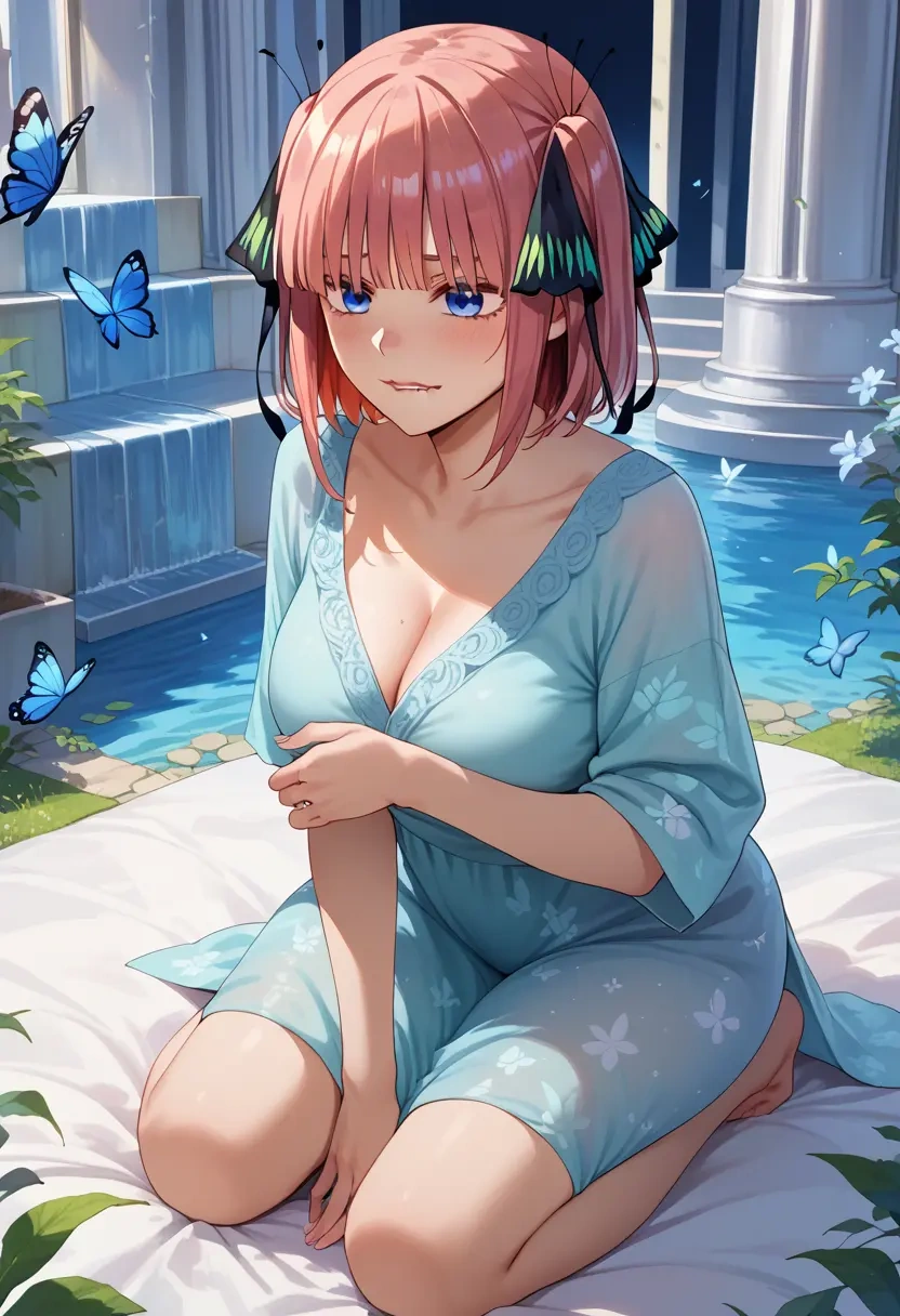 go_toubun_no_hanayome,nakano_nino,pajamas  - 