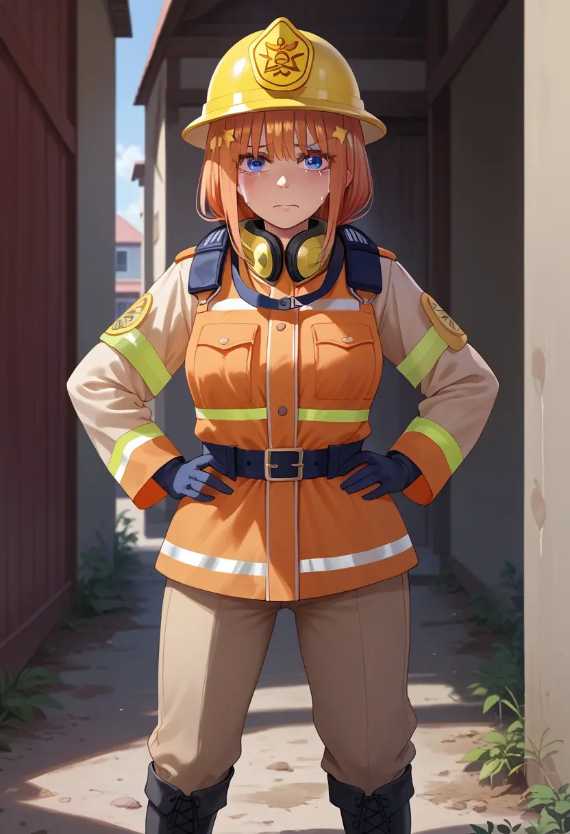 go_toubun_no_hanayome,nakano_yotsuba,firefighter  - 