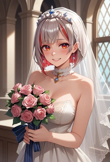 hololive,nakiri_ayame,wedding  - AI generated anime art