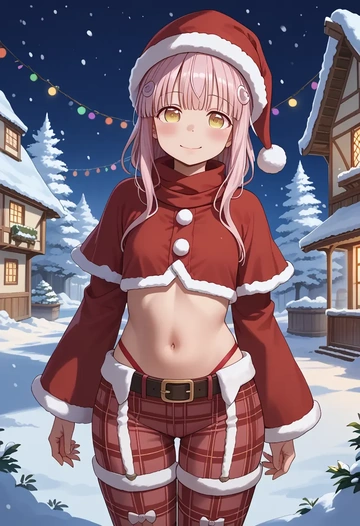 made_in_abyss,nanachi_(made_in_abyss),Christmas,plaid trousers  - AI generated anime art