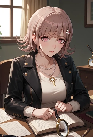 danganronpa_(series),nanami_chiaki,detective  - AI generated anime art