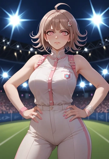 danganronpa_(series),nanami_chiaki,athletic  - AI generated anime art