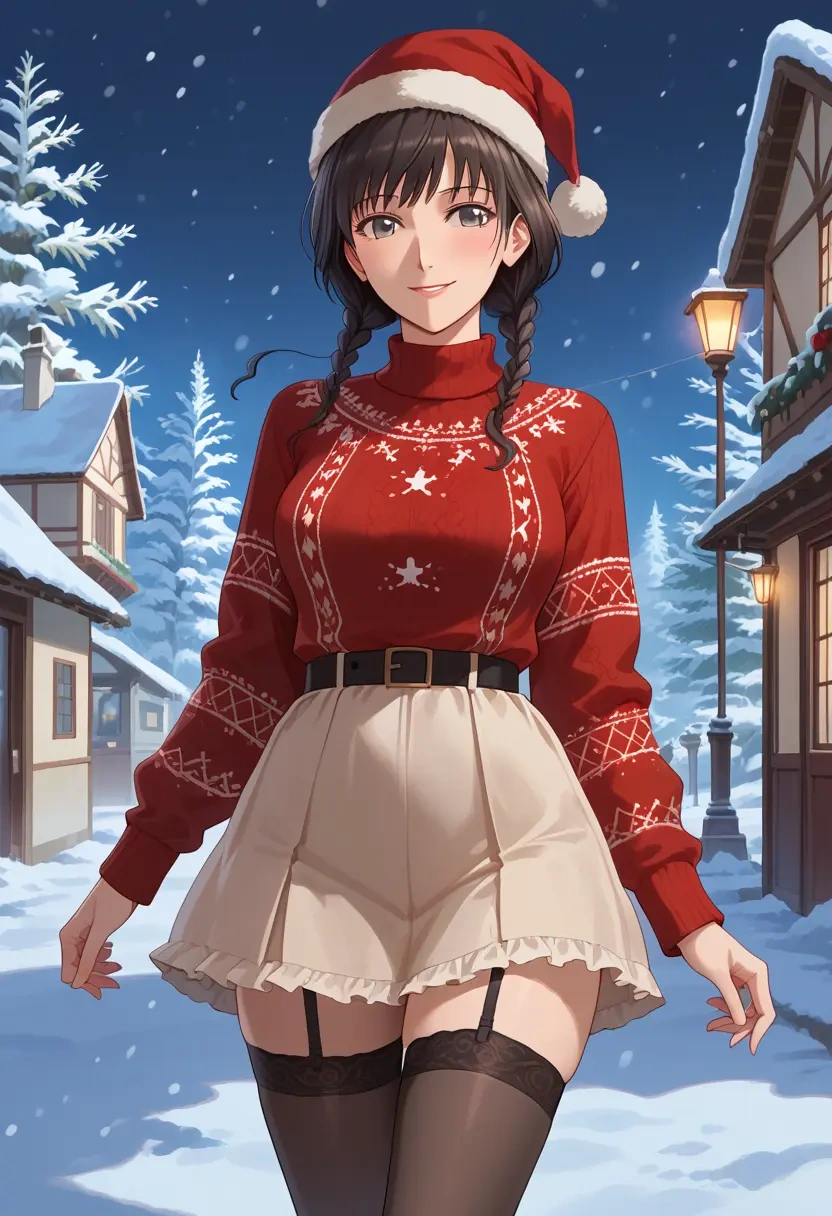 amagami,nanasaki_ai,sweater,stockings,Thigh garters  - 