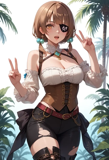 hololive,nanashi_mumei,pirate  - AI generated anime art