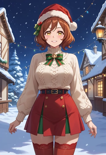 umamusume,narita_brian_(umamusume),Christmas,sweater dress,stockings  - AI generated anime art