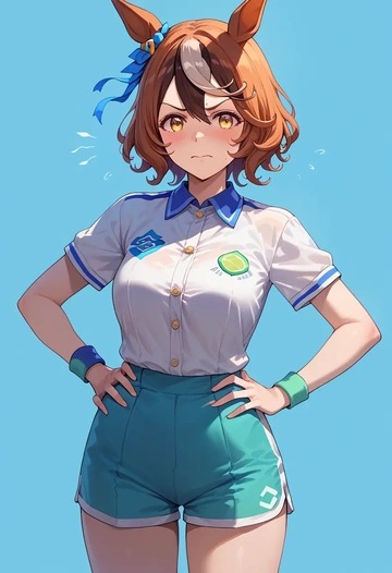 umamusume,narita_brian_(umamusume),tennis polo,skort  - AI generated anime art