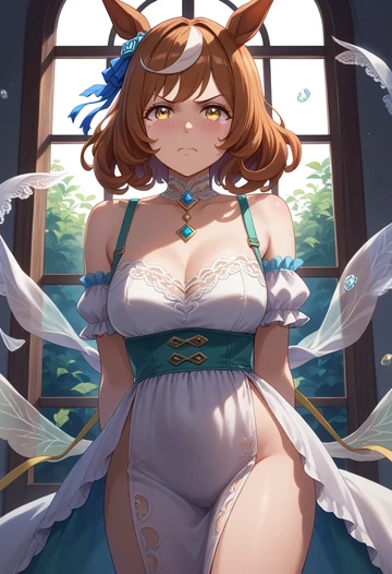 umamusume,narita_brian_(umamusume),silk slip dress  - AI generated anime art