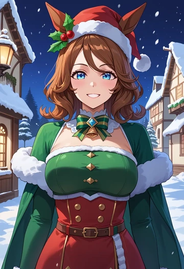 umamusume,narita_taishin_(umamusume),Christmas,dress  - AI generated anime art