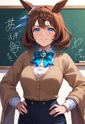 umamusume,narita_taishin_(umamusume),teacher, sweater  - AI generated anime art