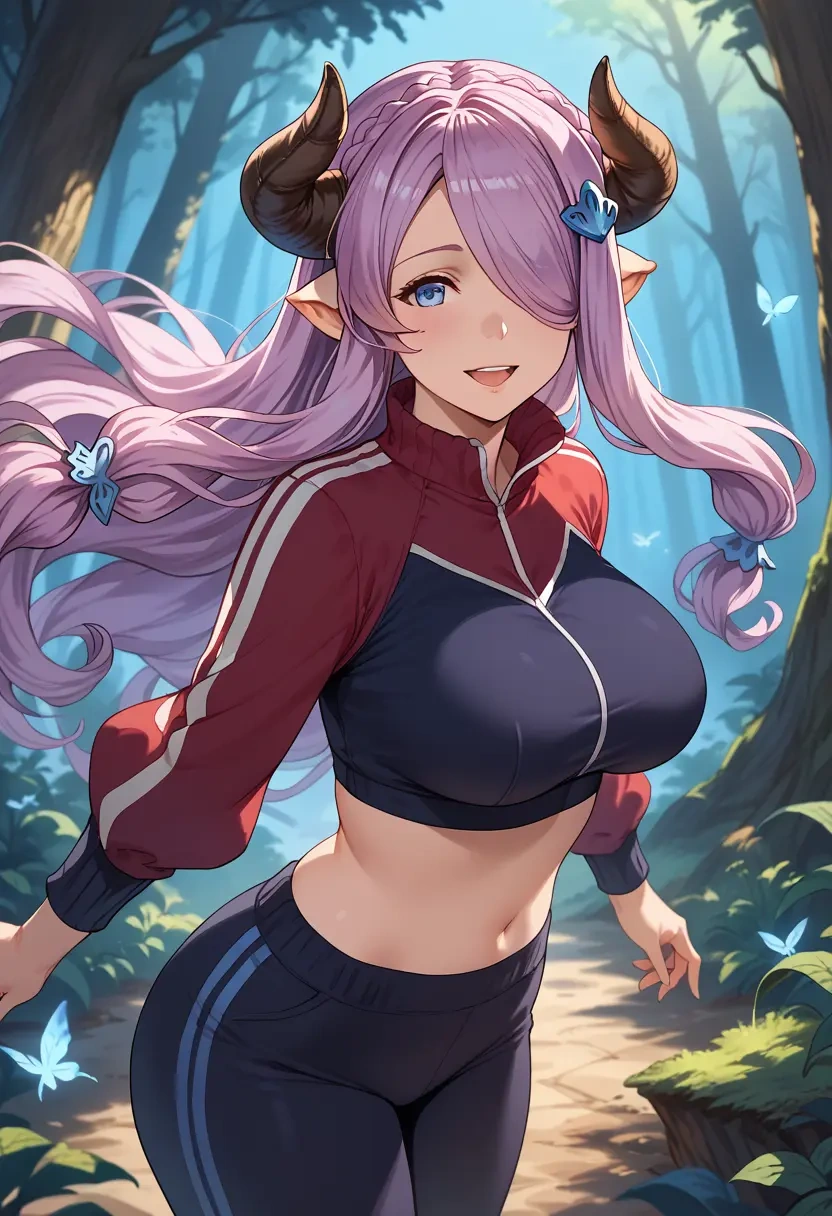 granblue_fantasy,narmaya_(granblue_fantasy),athletic,track suit  - 