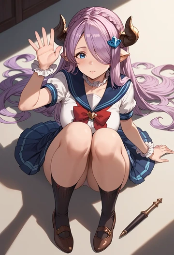 granblue_fantasy,narmaya_(granblue_fantasy),sailor, uniform  - AI generated anime art