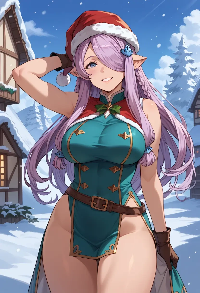 granblue_fantasy,narmaya_(granblue_fantasy),Christmas,dress  - 