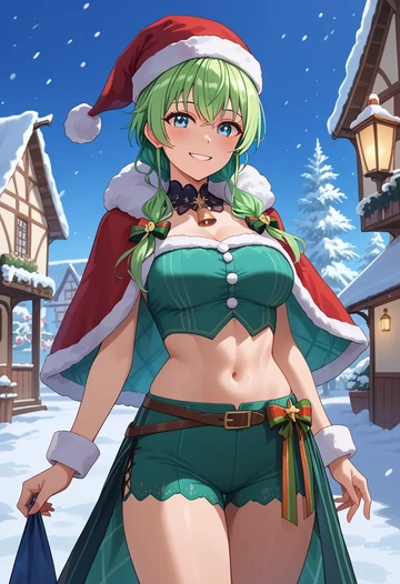 hololive,natsuiro_matsuri,Christmas,dress  - AI generated anime art