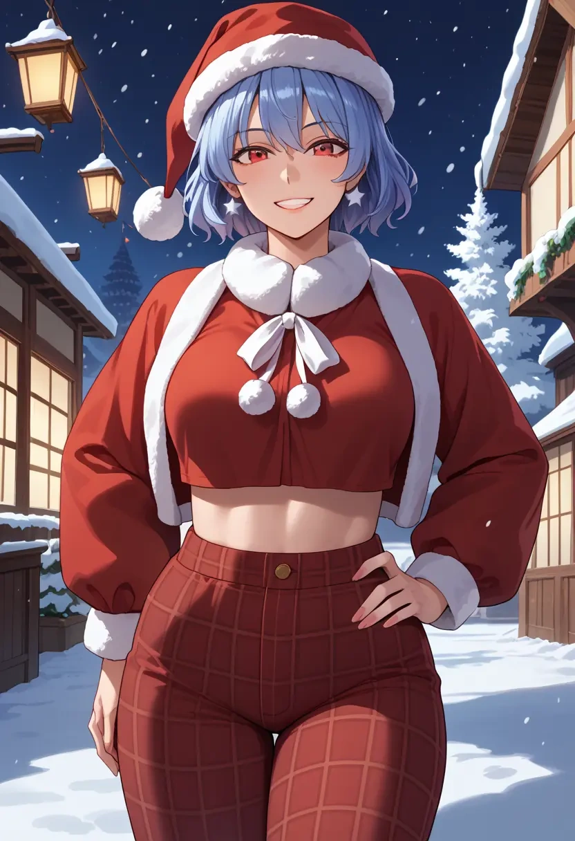 touhou,nazrin,Christmas,plaid trousers  - 