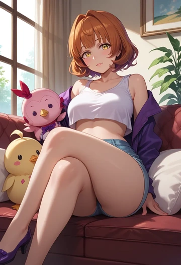 gegege_no_kitarou,nekomusume,crop top  - AI generated anime art