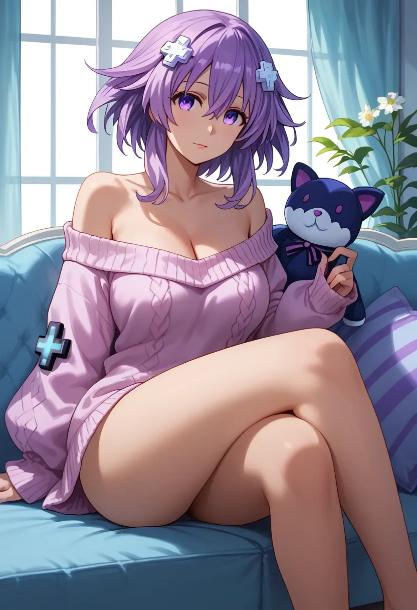 neptune_(series),nepgear,off-shoulder,sweater  - 