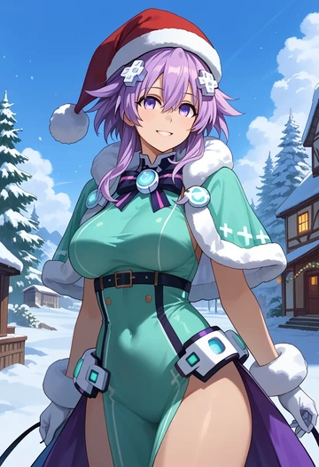 neptune_(series),nepgear,Christmas,dress  - AI generated anime art