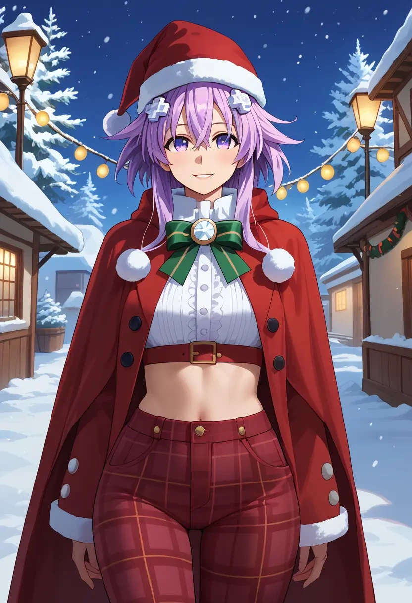 neptune_(series),nepgear,Christmas,plaid trousers  - 