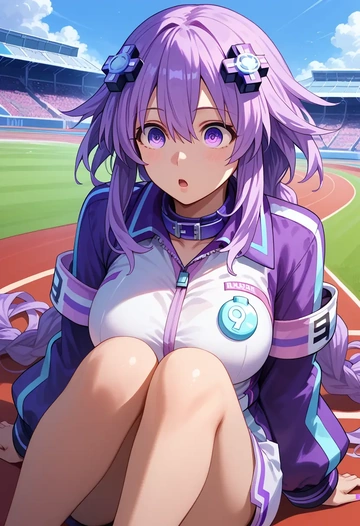 neptune_(series),nepgear,polo shirt,tennis skirt  - AI generated anime art