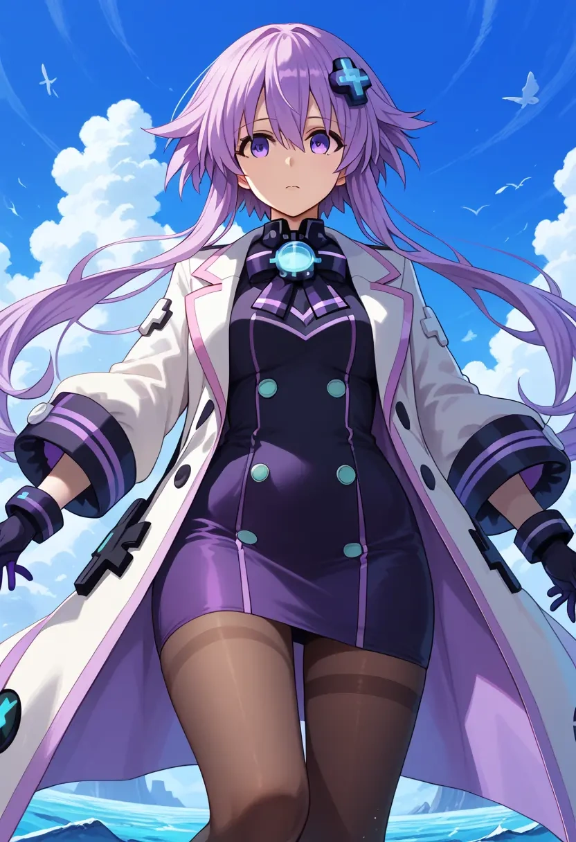 neptune_(series),nepgear,coat,long,double-breasted,pencil skirt  - 