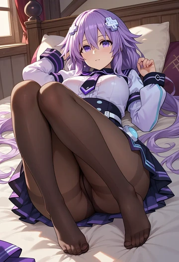 neptune_(series),neptune_(neptunia),shorts, pantyhose  - AI generated anime art