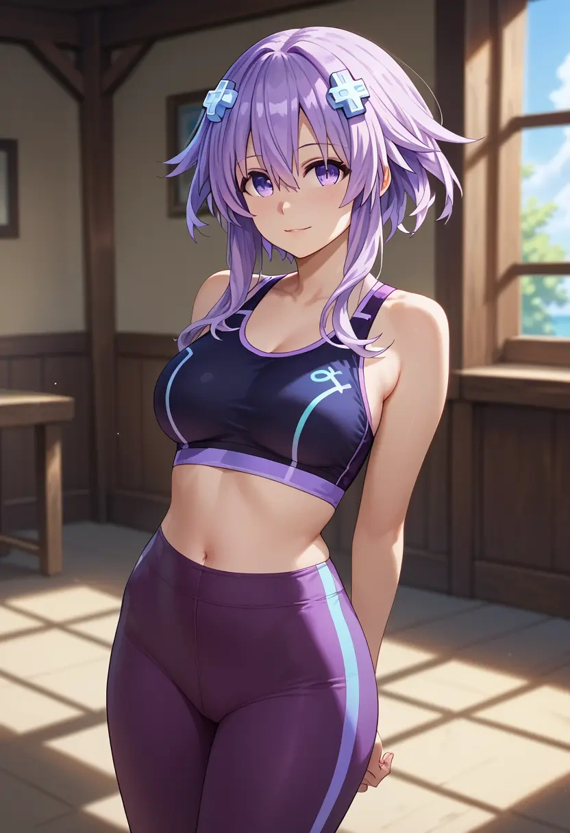 neptune_(series),neptune_(neptunia),yoga shorts, bra  - 