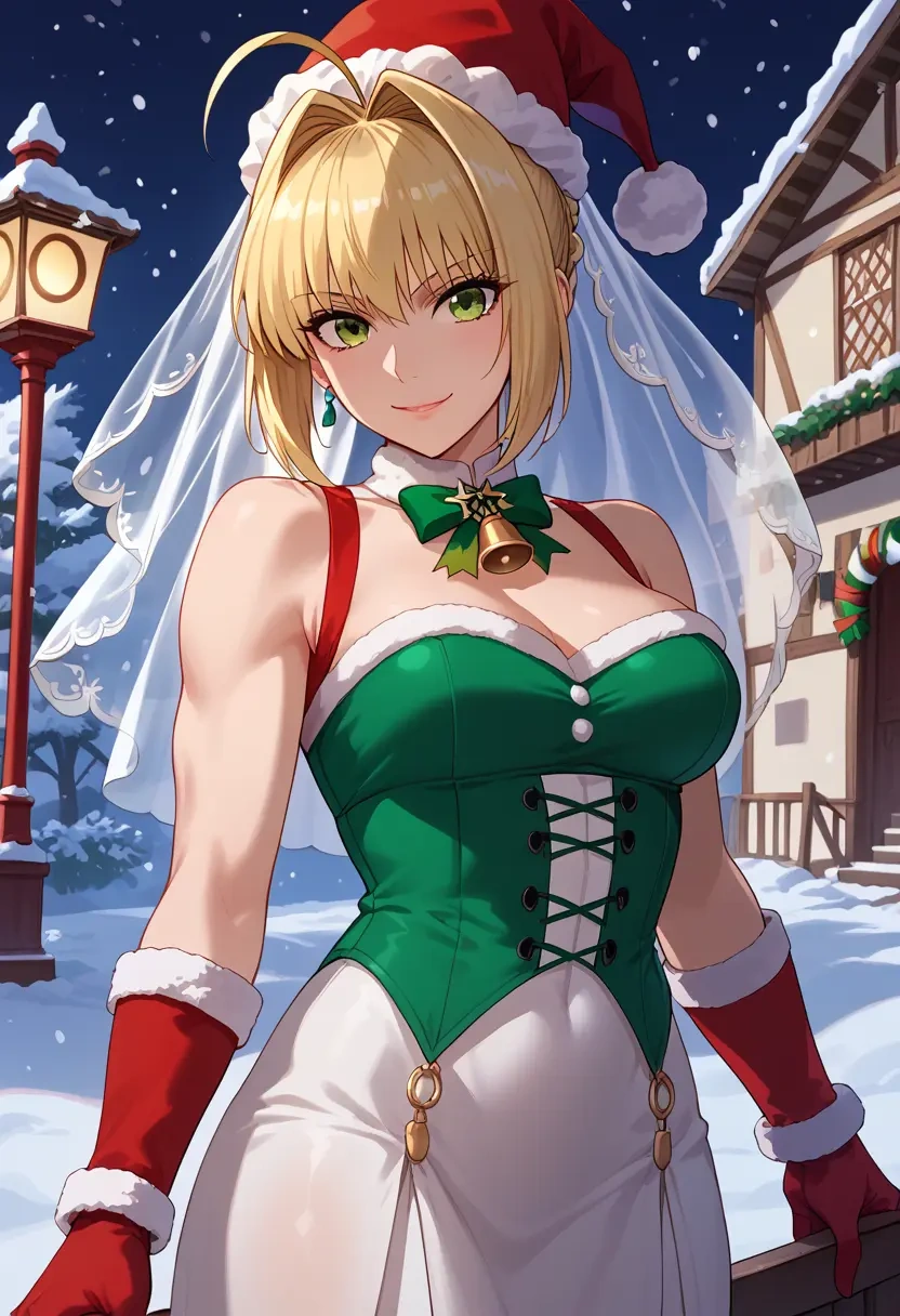 fate_(series),nero_claudius_(bride)_(fate),Christmas,dress  - 