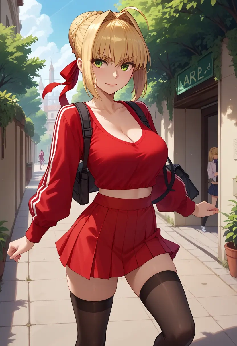 fate_(series),nero_claudius_(fate),mini skirt,stockings  - 