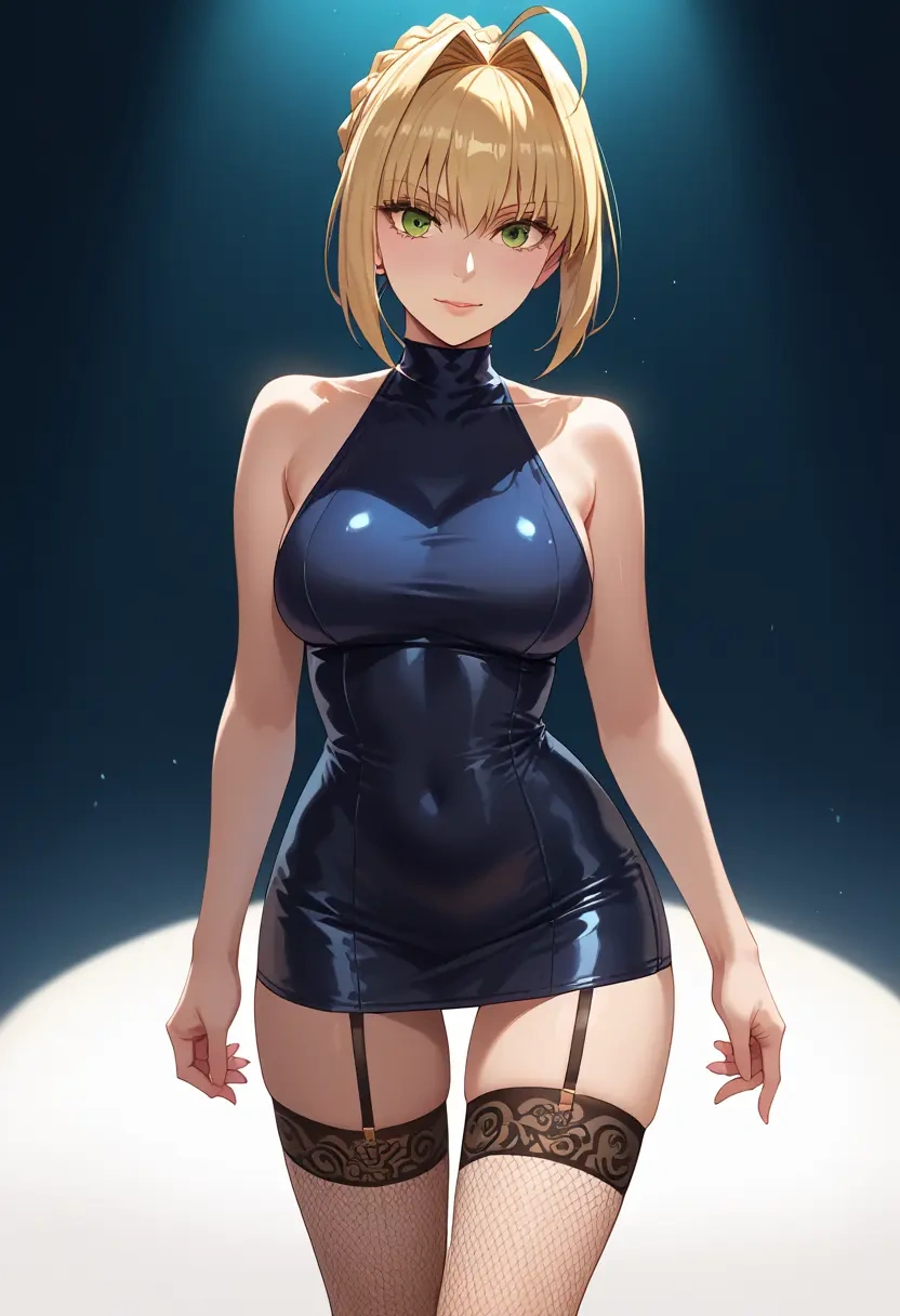 fate_(series),nero_claudius_(swimsuit_caster)_(fate),secretary,stockings,sexy, panties  - 