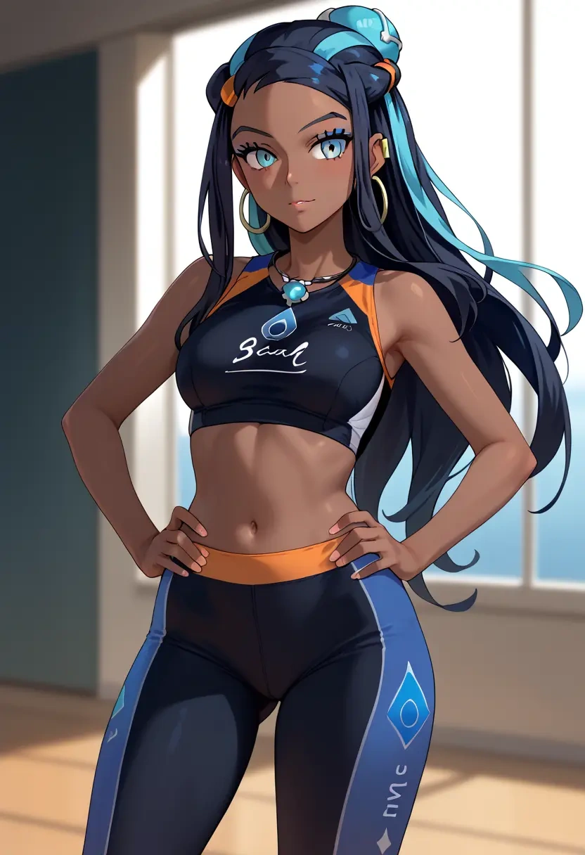 pokemon,nessa_(pokemon),athletic,track suit  - 