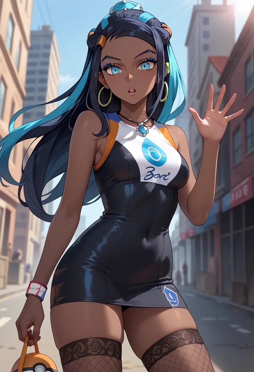 pokemon,nessa_(pokemon),secretary,stockings,sexy, panties  - 