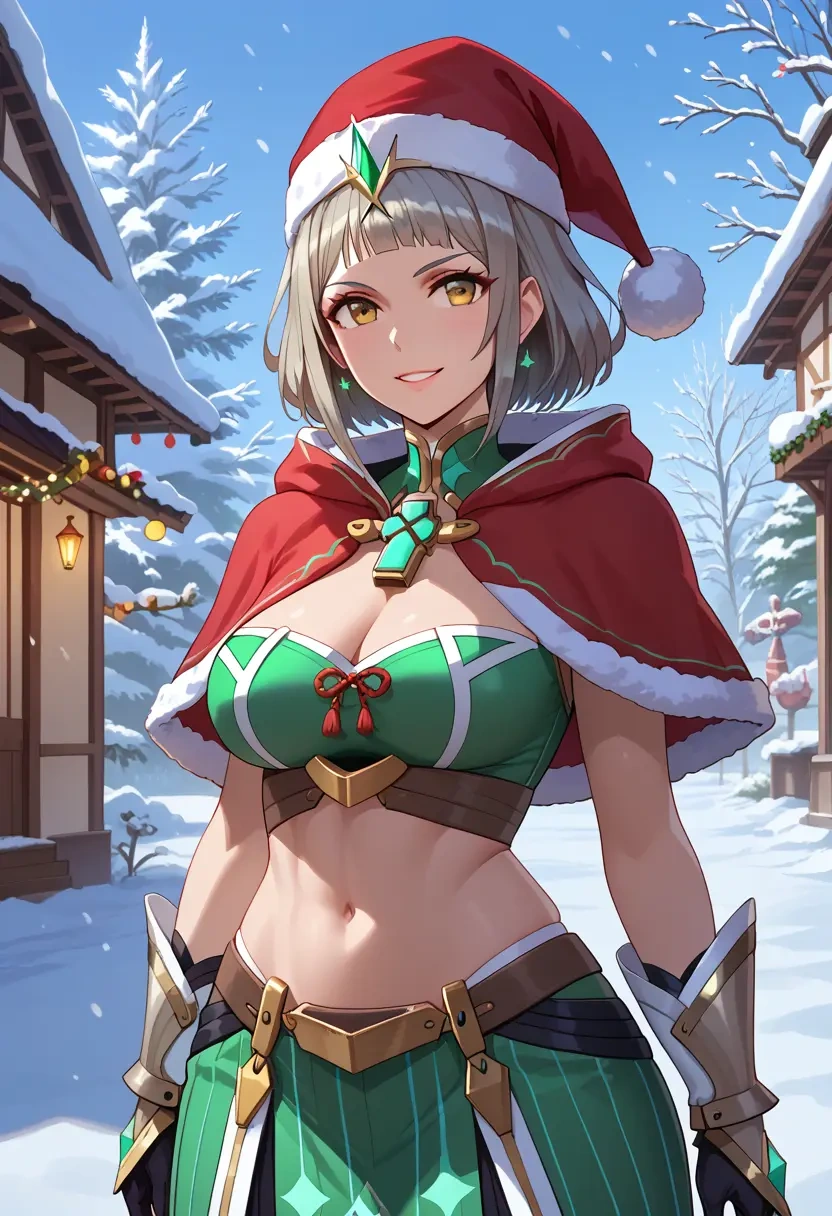 xenoblade_chronicles_(series),nia_(blade)_(xenoblade),Christmas,dress  - 