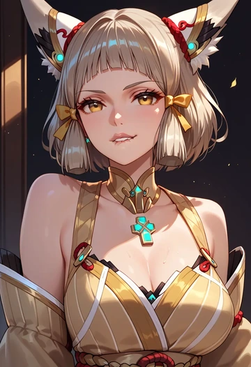 xenoblade_chronicles_(series),nia_(xenoblade),pajamas  - AI generated anime art