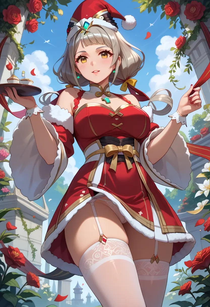 xenoblade_chronicles_(series),nia_(xenoblade),Christmas,sexy, stockings,  - 