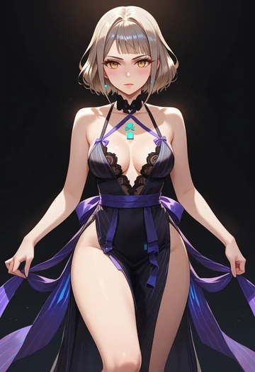 xenoblade_chronicles_(series),nia_(xenoblade),nightdress  - AI generated anime art