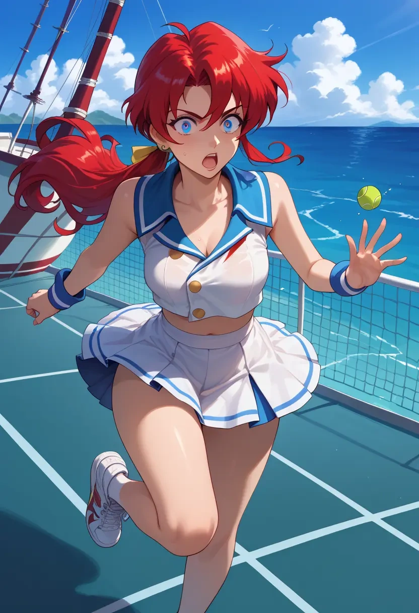 tengen_toppa_gurren_lagann,nia_teppelin,tennis skirt  - 