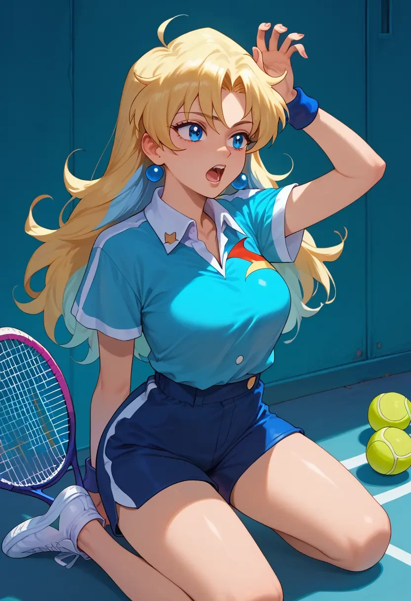 tengen_toppa_gurren_lagann,nia_teppelin,tennis polo,skort  - 