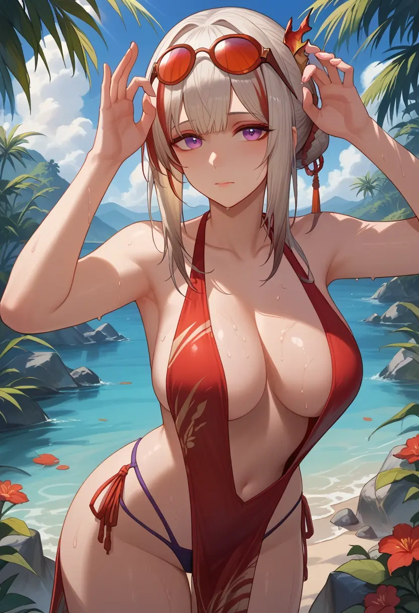 arknights,nian_(arknights),bikini  - 